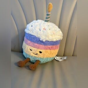 Jellycat Amuseable rainbow birthday cake-NWT